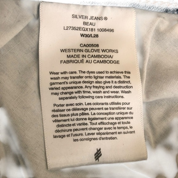 Silver Jeans Beau Girlfriend Fit Jeans Size 30 Light Wash Distressed - Picture 3 of 14